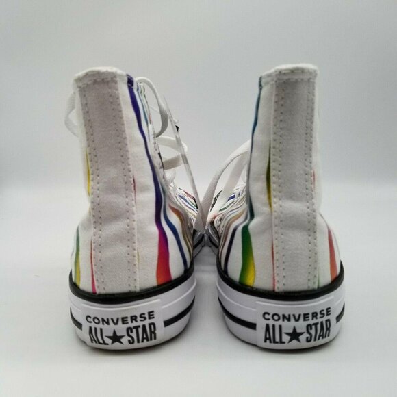 Converse Chuck Taylor All‎ Star High Top Rainbow Zebra Ribbon Junior Size 5 - Picture 5 of 8